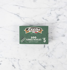 Leone Dell’Era Leone Nickel Plated Paperclips, Box Of 100 - Size 5