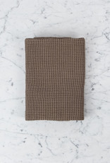 French Linen + Cotton Thermal Waffle Hand Towel - 32  x 20 - Mouse Back Grey