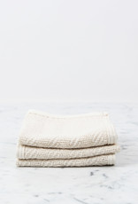 Ivory Herringbone Cotton Towel - Washcloth-10x10"