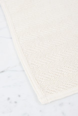 Ivory Herringbone Cotton Towel - Washcloth-10x10"