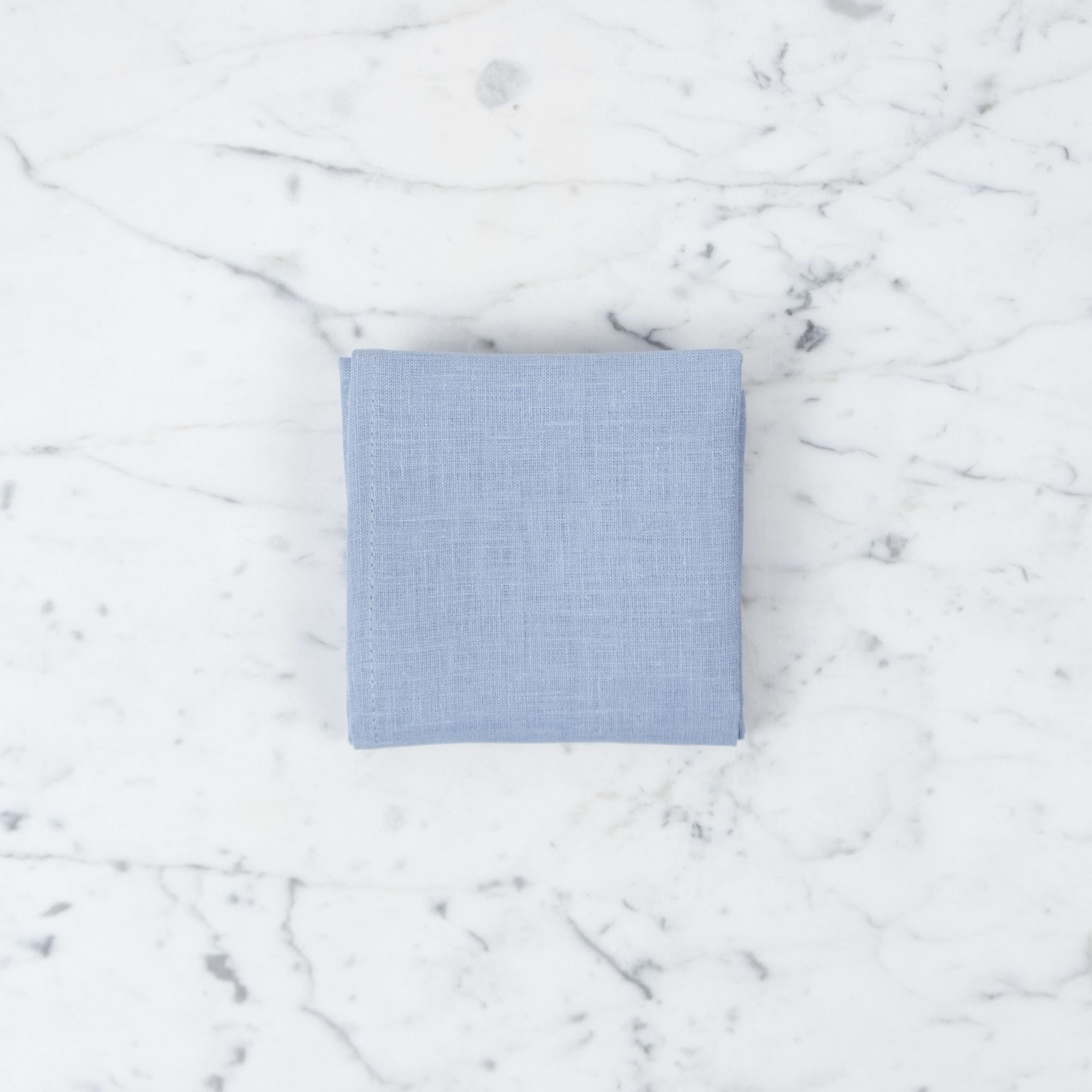 Linen Napkin or Handkerchief  - Pale Blue