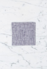 Lithuanian Linen Coaster - Grey + White Stripe