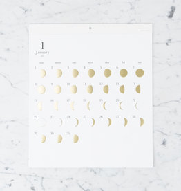 Lunar Moon Cycle Calendar - 2023 - Gold