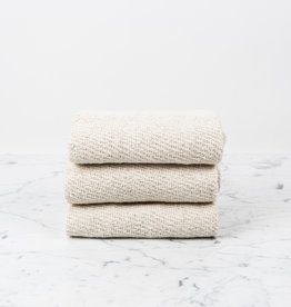 Simple Rustic Cotton Towel - Natural White - Set of 3