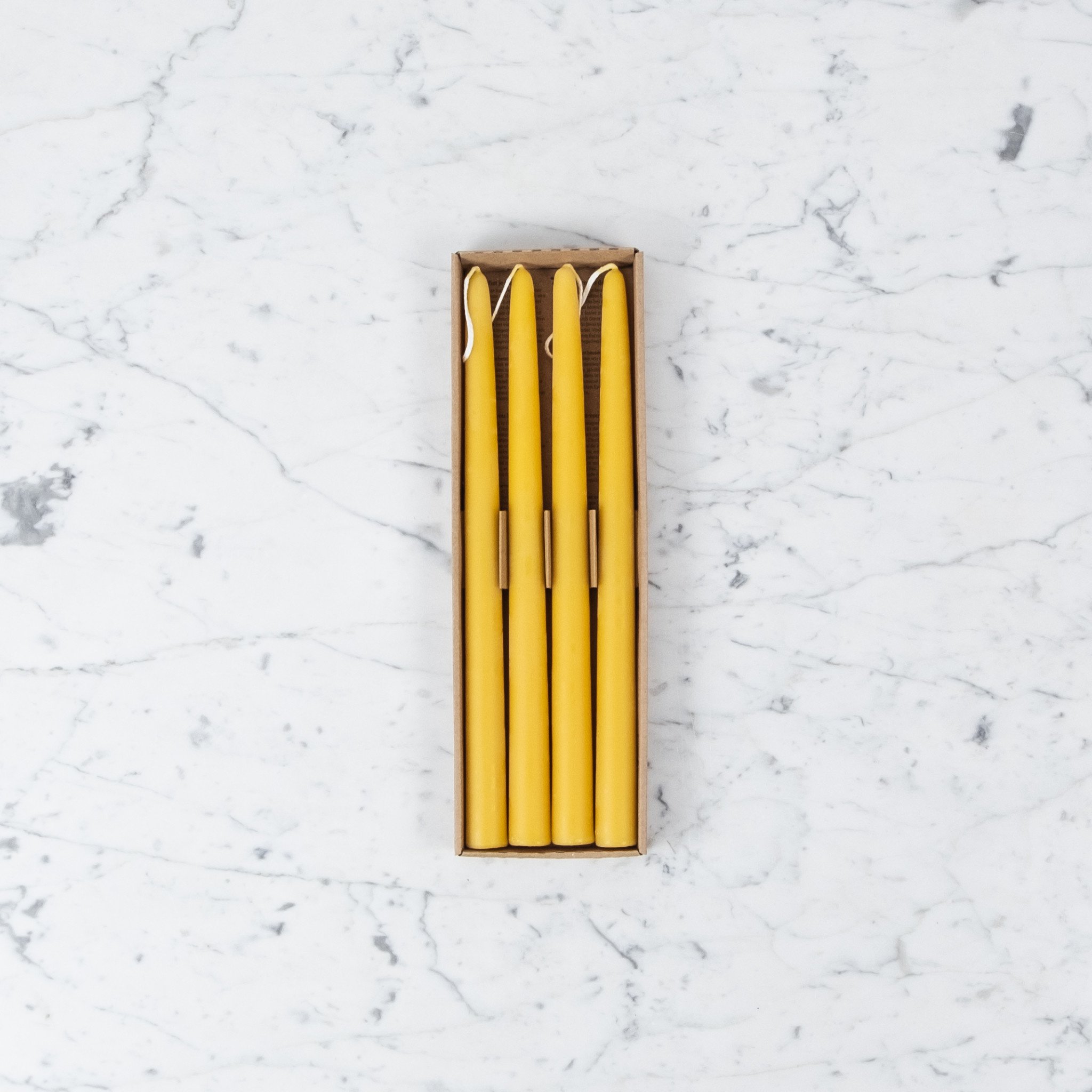 Dipam Dutch Beeswax 12" Taper Candles- Box of 4