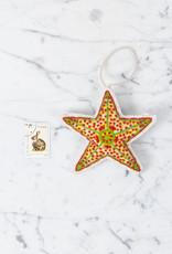 Handcrafted Twinkle Felt Star Ornament - Cream