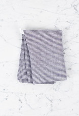 Lithuanian Linen Kitchen Cloth - Grey + White Stripe