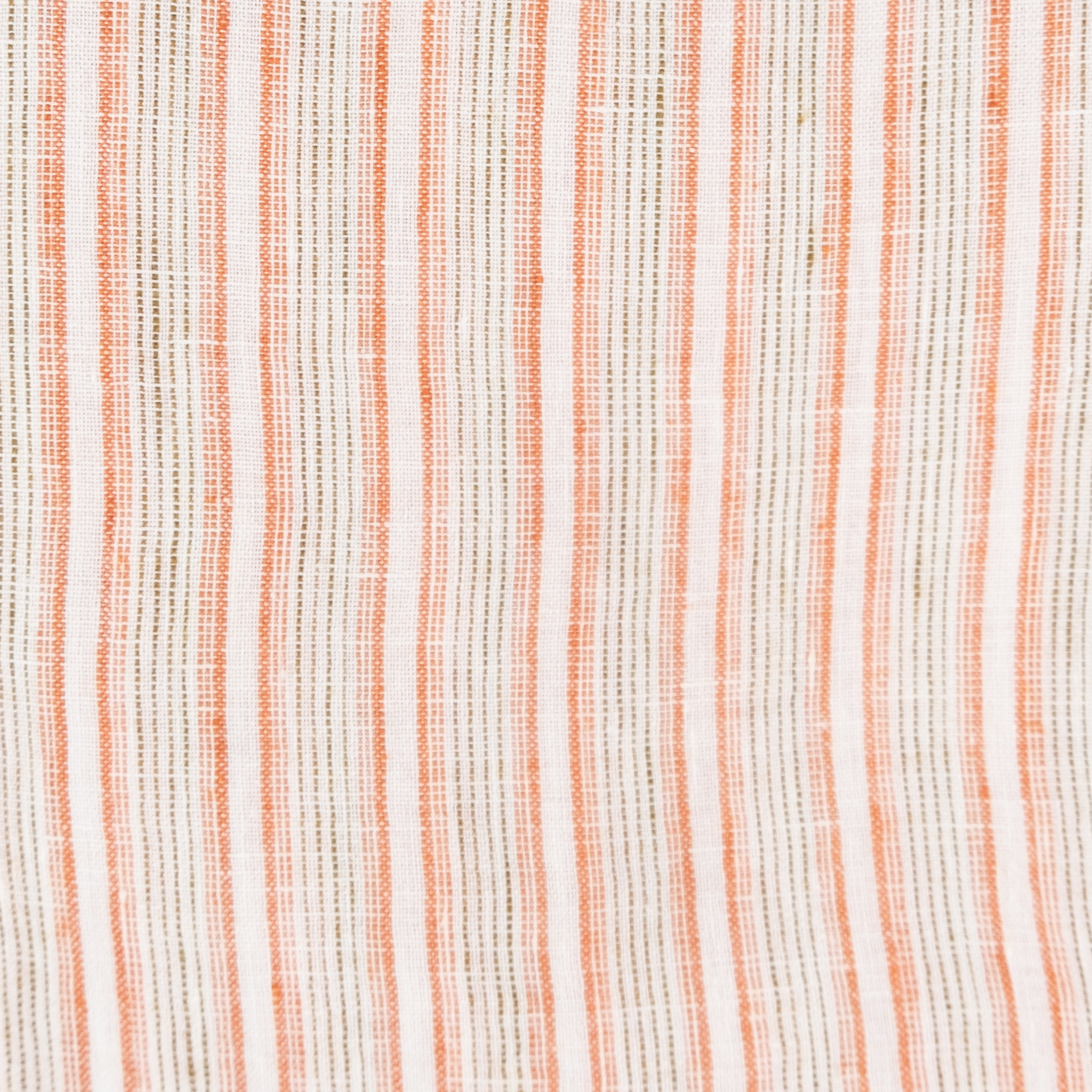 French Linen Pillow - Pumpkin Stripe -