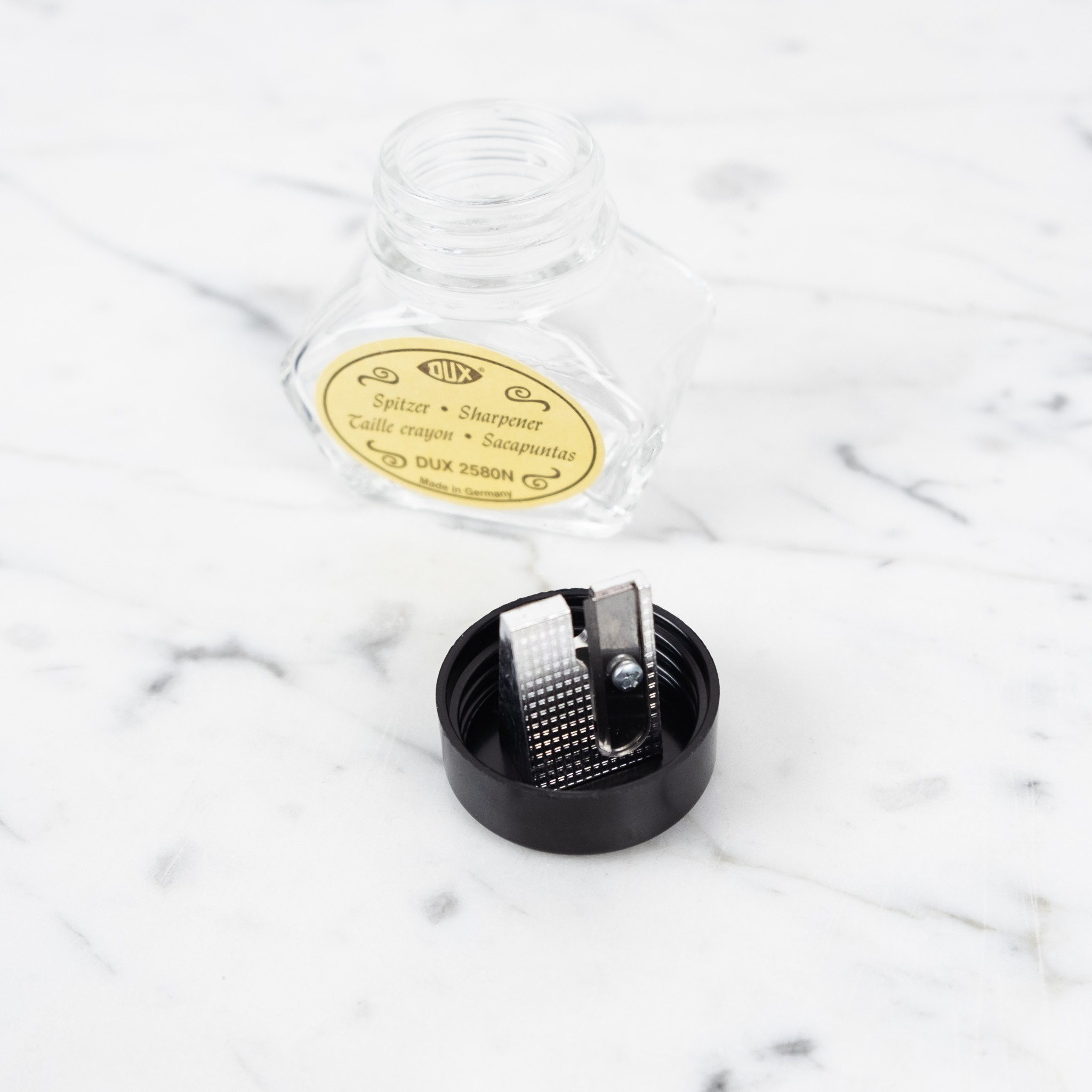 DUX Glass Pencil Sharpener - Inkwell Shape