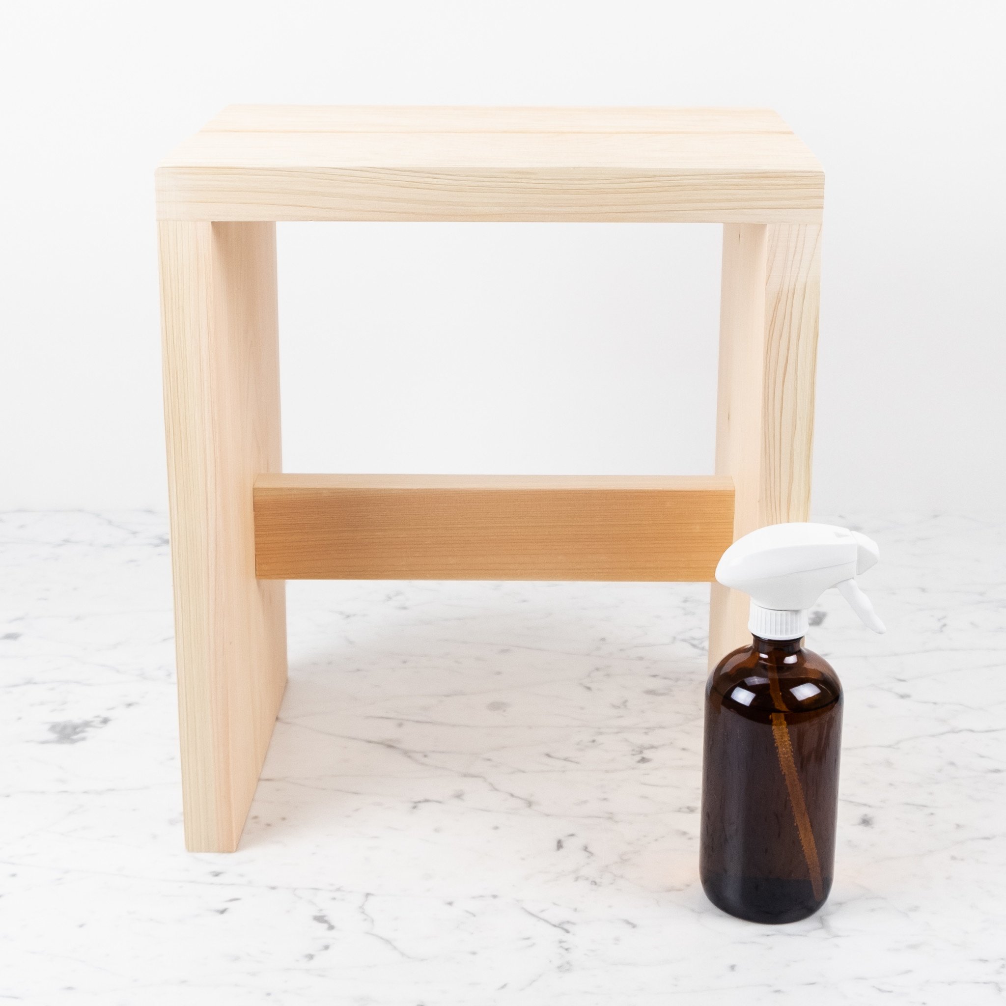 Simple Japanese Hinoki Stool - Large - 15.75H - The Foundry Home Goods