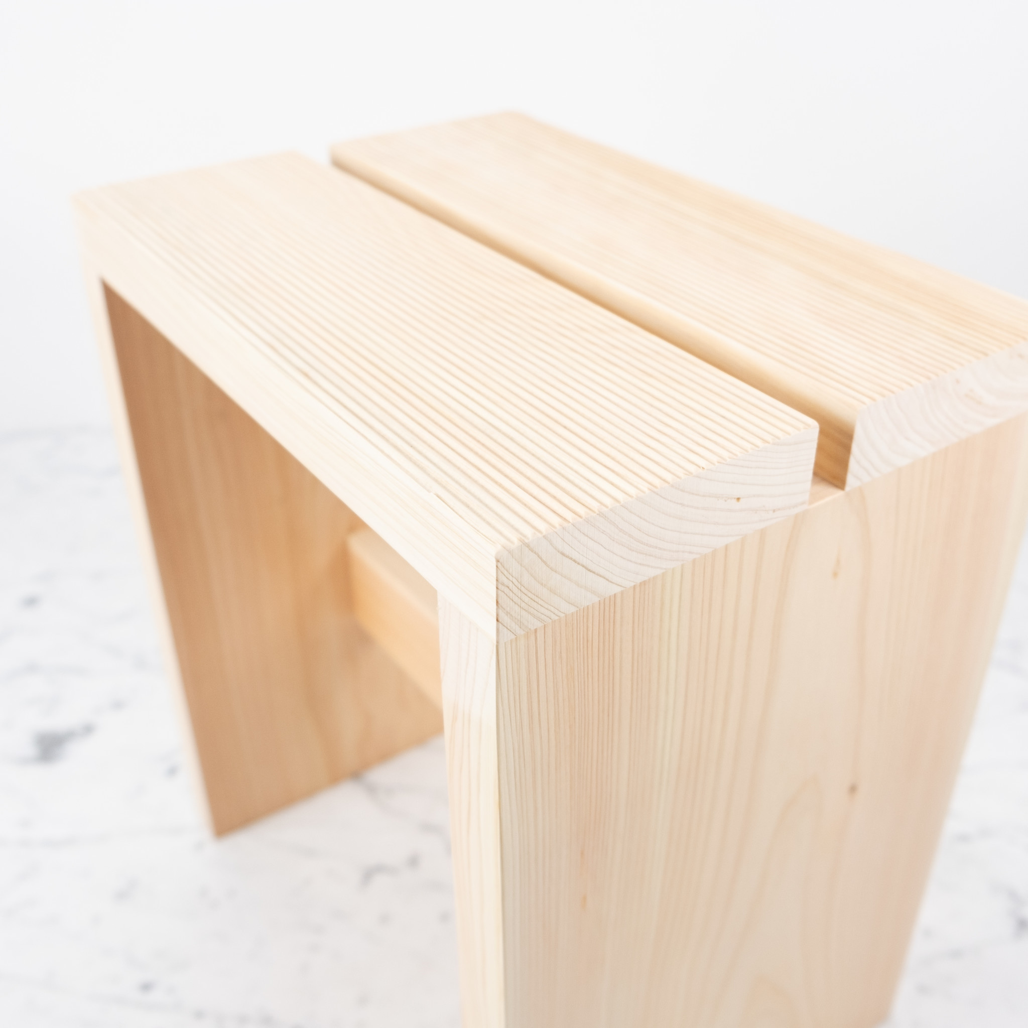 Simple Japanese Hinoki Stool - Large - 15.75H