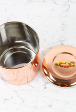 Copper Storage Canister Brass Handle - Large - 7.5"