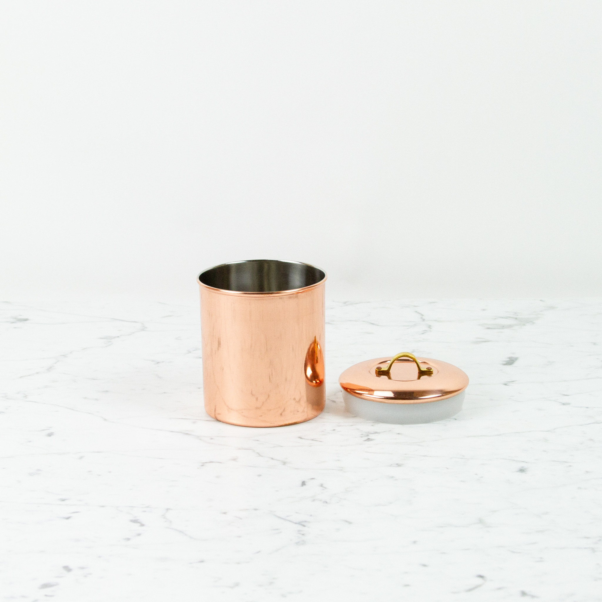 Copper Canister Brass Handle 1.5qt - Small - 5.5"