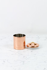 Copper Canister Brass Handle 1qt Extra Small - 4.75"