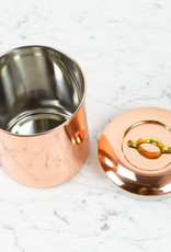 Copper Storage Canister Brass Handle - 1qt - Extra Small - 4.75"