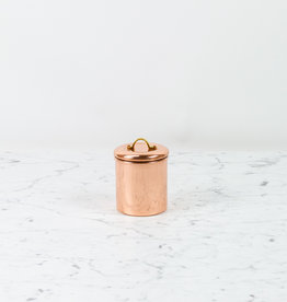 Copper Canister Brass Handle 1qt Extra Small - 4.75"