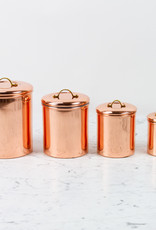 Copper Canister Brass Handle 1qt Extra Small - 4.75"