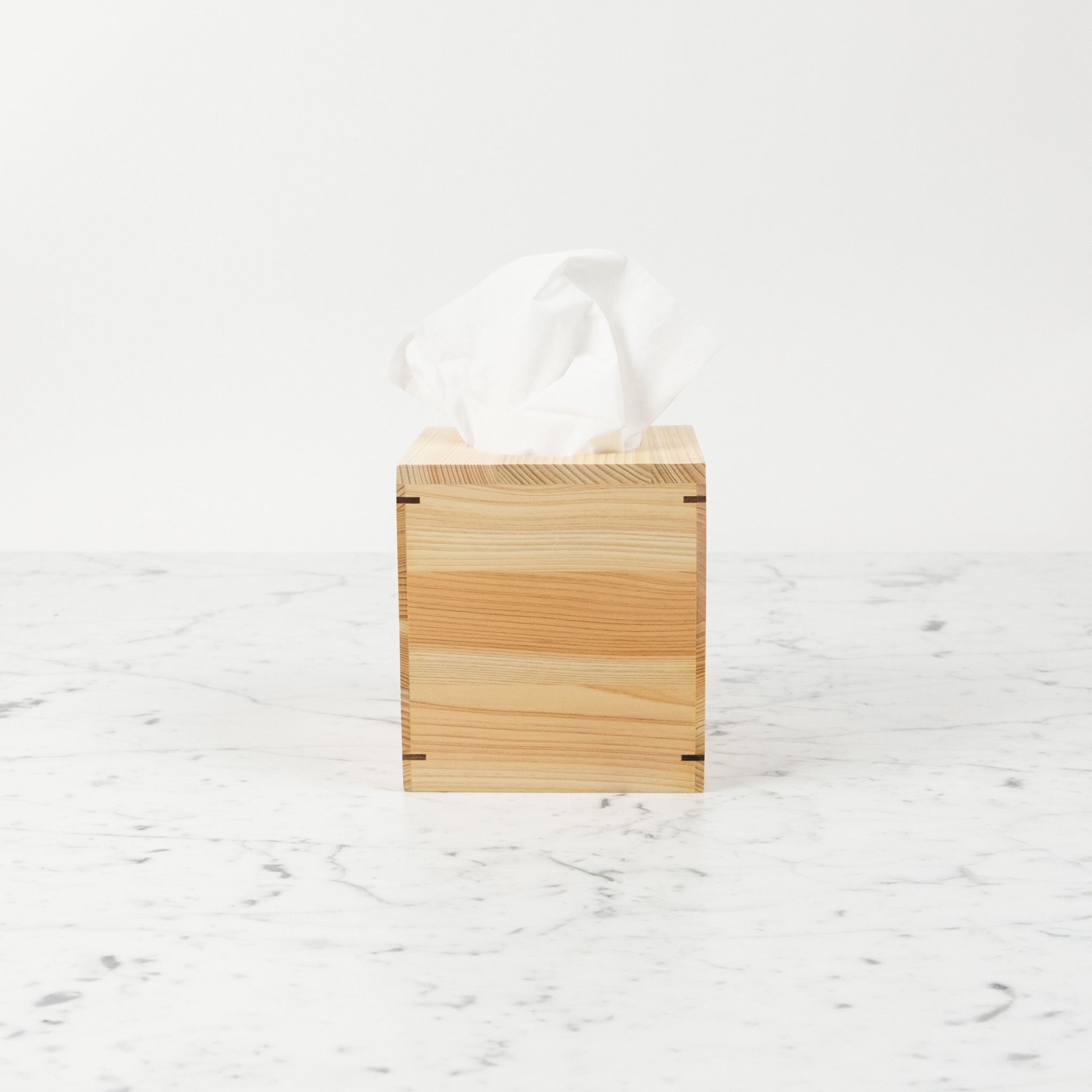 Japanese Hinoki Tissue Box - Square