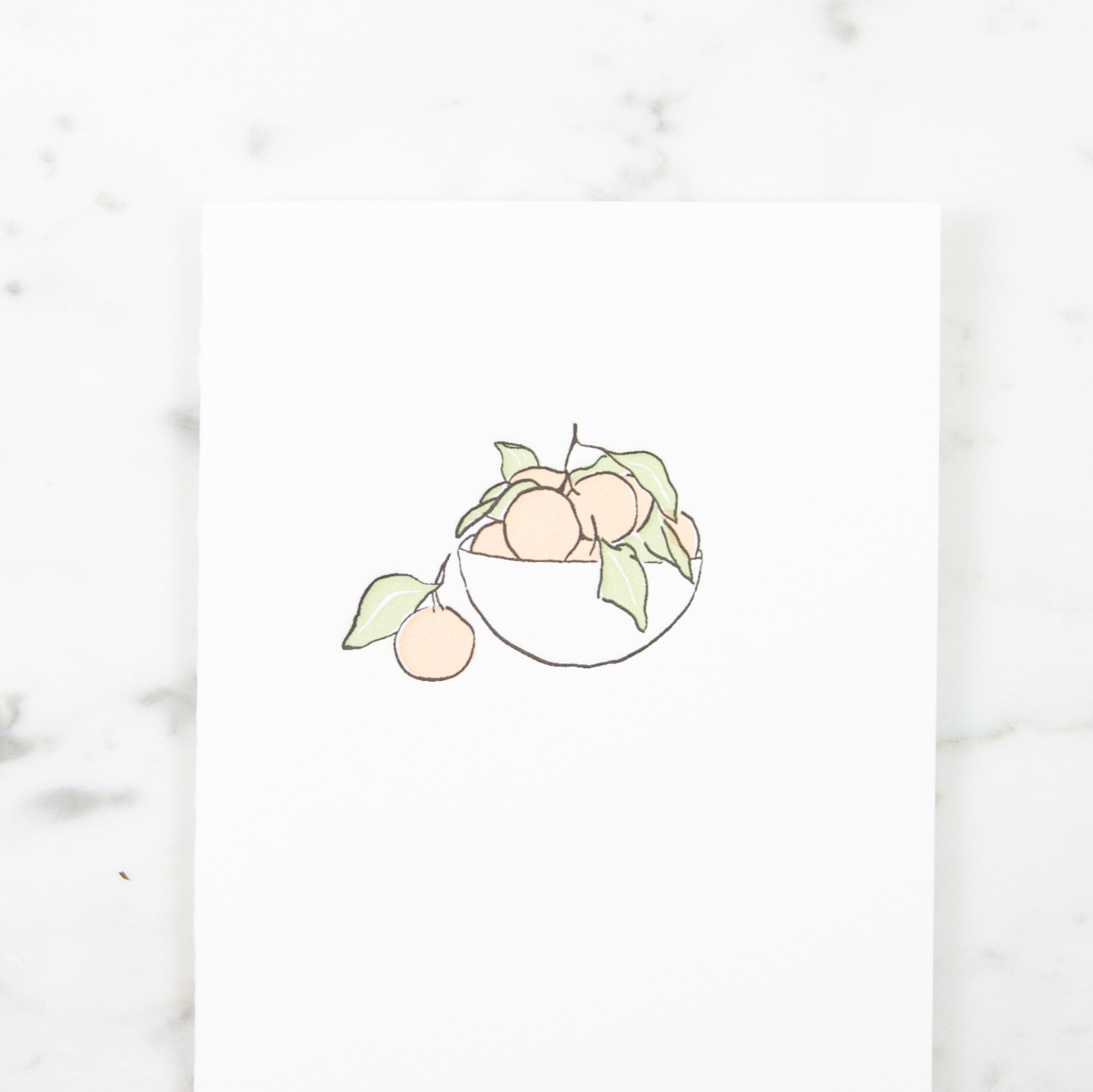 Letterpress Satsuma Oranges Card