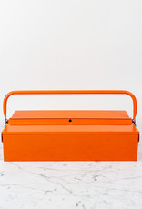Metal Plus Italy Italian Single Layer Steel Tool Box - Orange