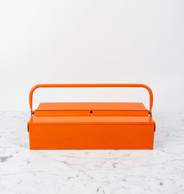 Metal Plus Italy Italian Single Layer Steel Tool Box - Orange