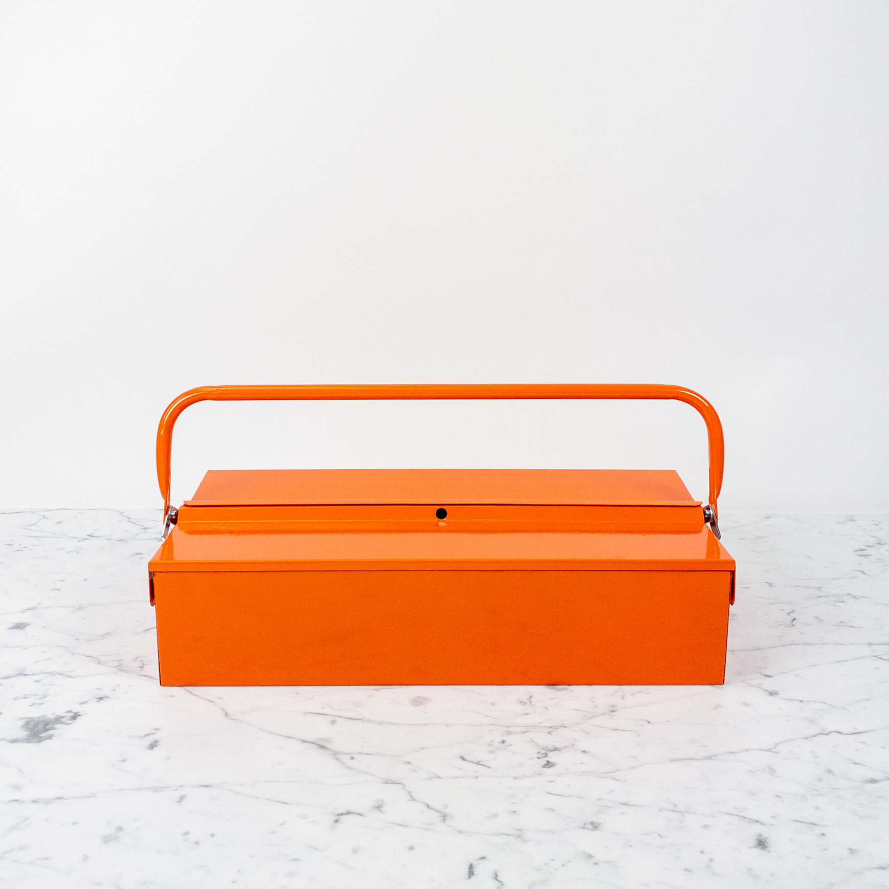 Metal Plus Italy Italian Single Layer Steel Tool Box - Orange