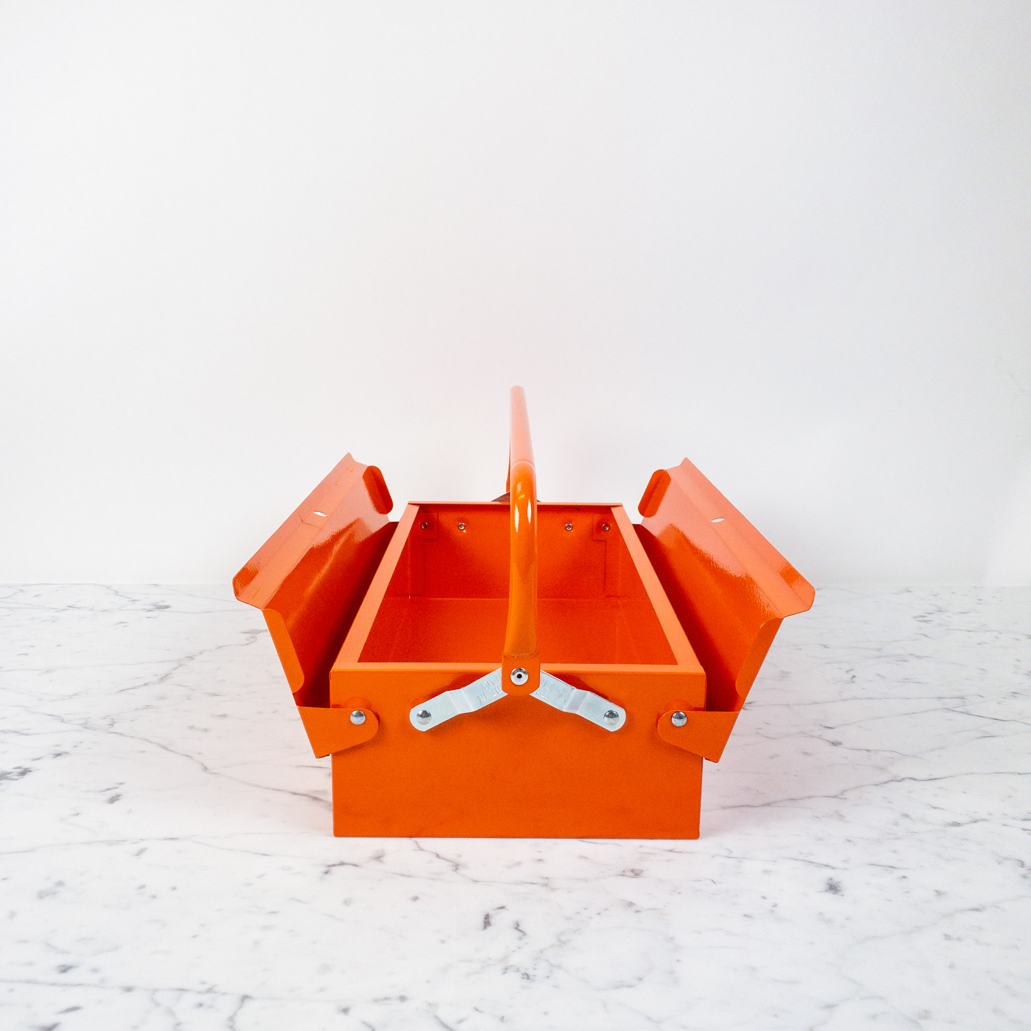 Metal Plus Italy Italian Single Layer Steel Tool Box - Orange