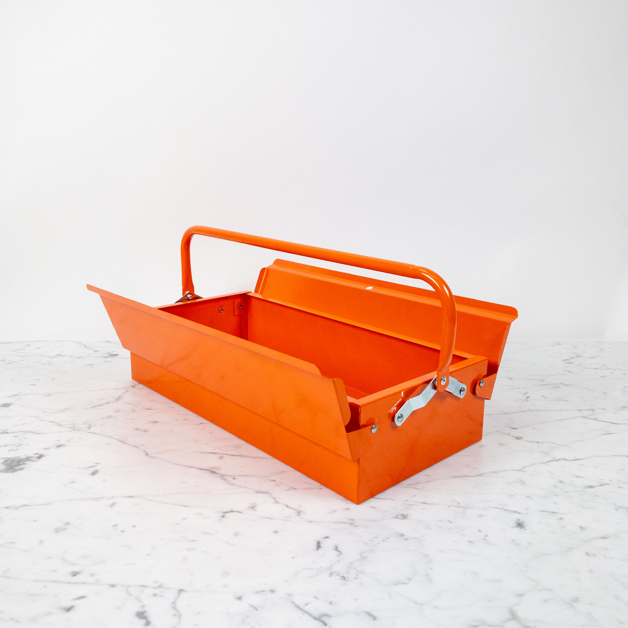 Italian Single Layer Steel Tool Box - Orange - The Foundry Home Goods