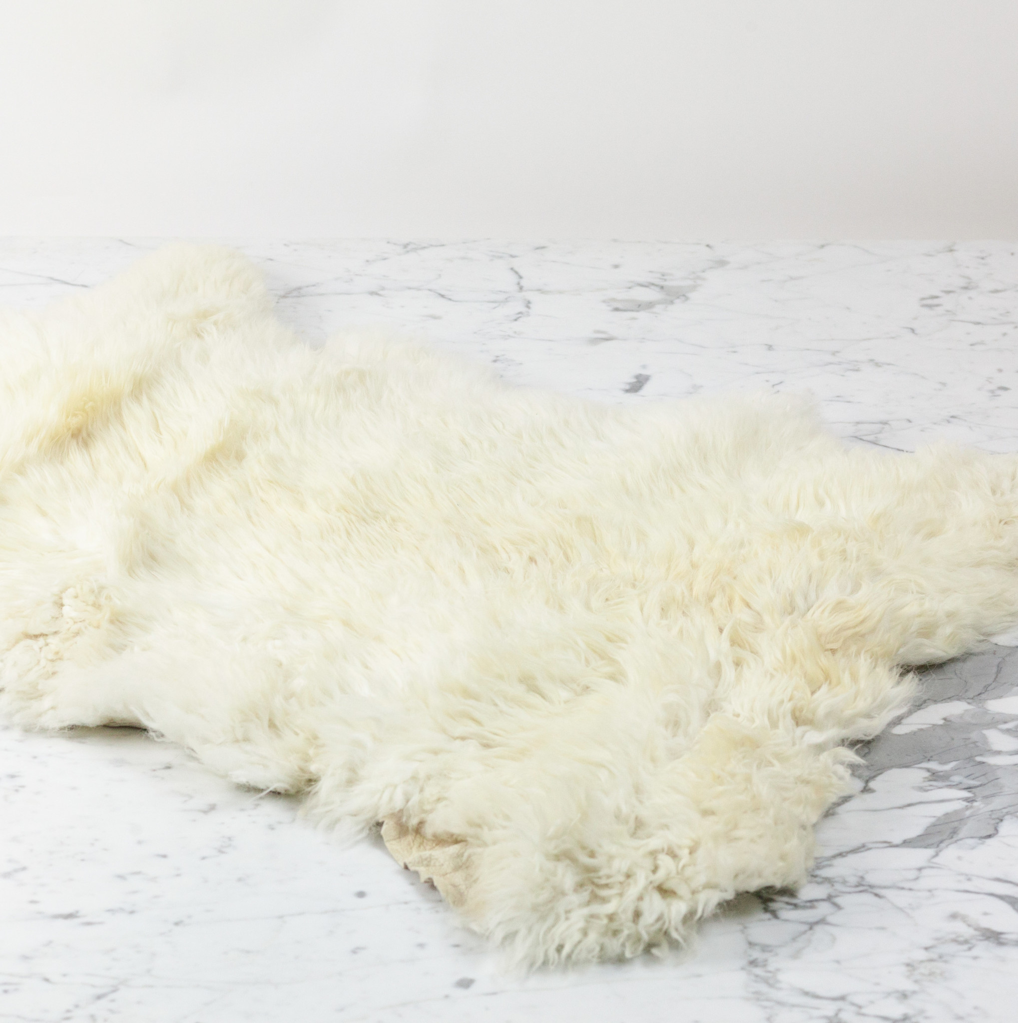 Natural White Rustic Sheepskin
