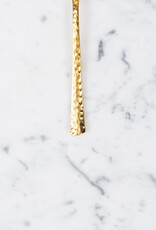 Japanese Hammered Steel Tea Spoon - Gold - 5.25"