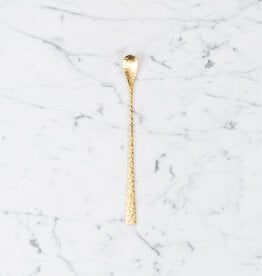 Japanese Hammered Steel Muddler Spoon - Gold - 7.25"