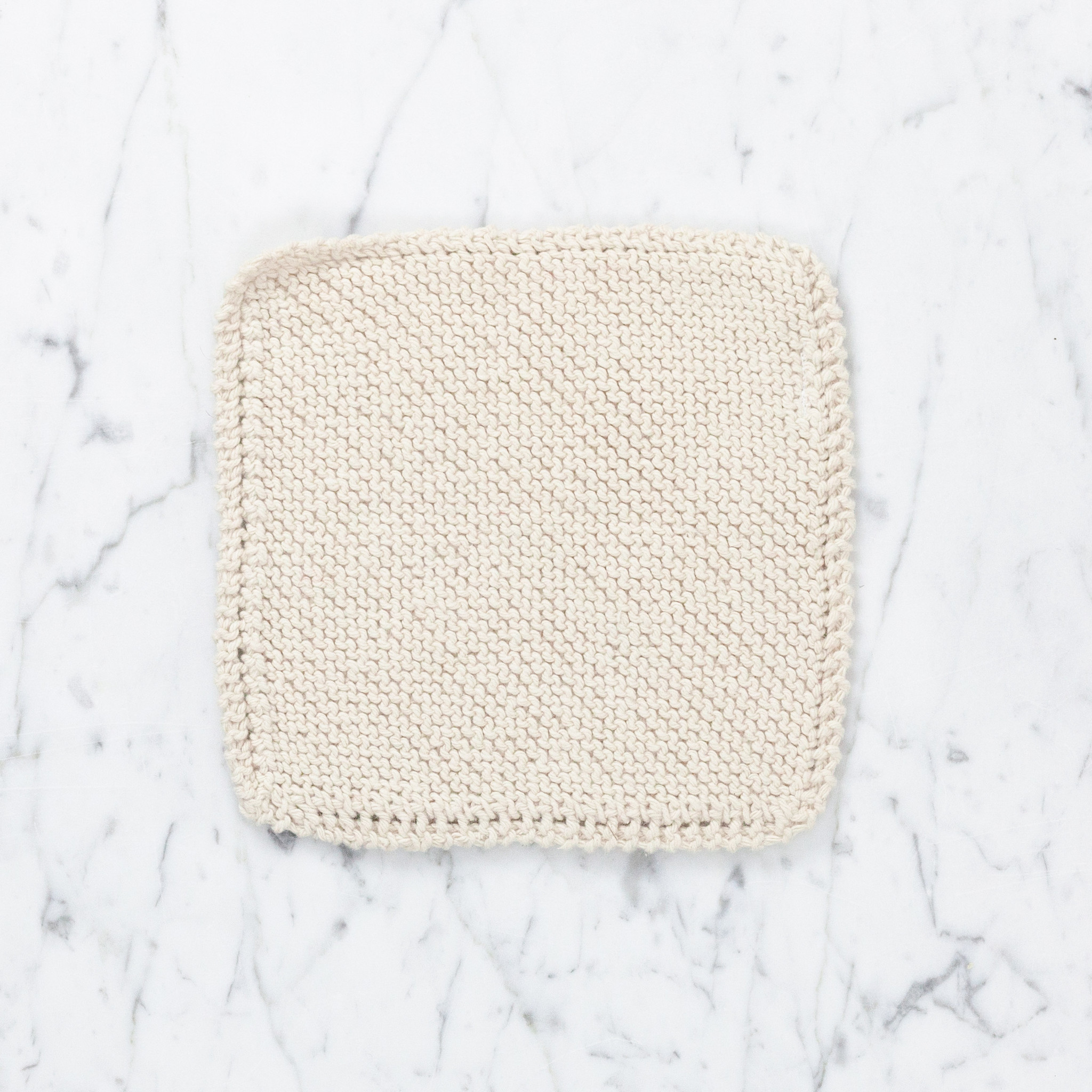 Hand Knit Organic Cotton Scrubbing Pad - Square - Individual