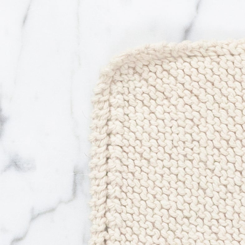 Hand Knit Scrubbing Square - Organic Cotton