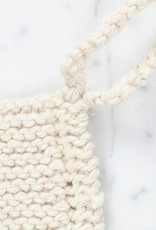 Hand Knit Organic Cotton Scrubbing Pad with Loop - Individual