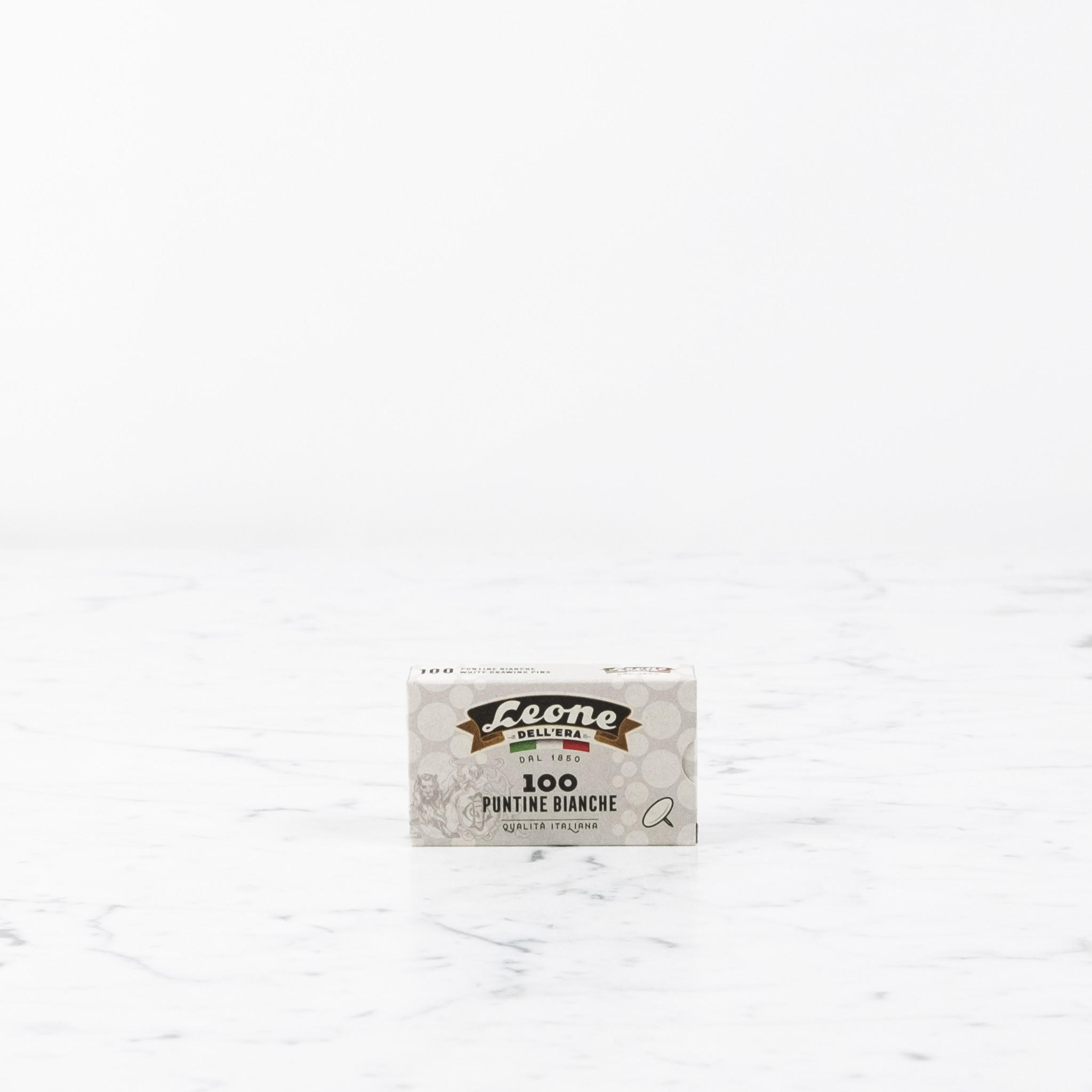 Leone Pushpins - White - Box of 100 Thumb Tacks