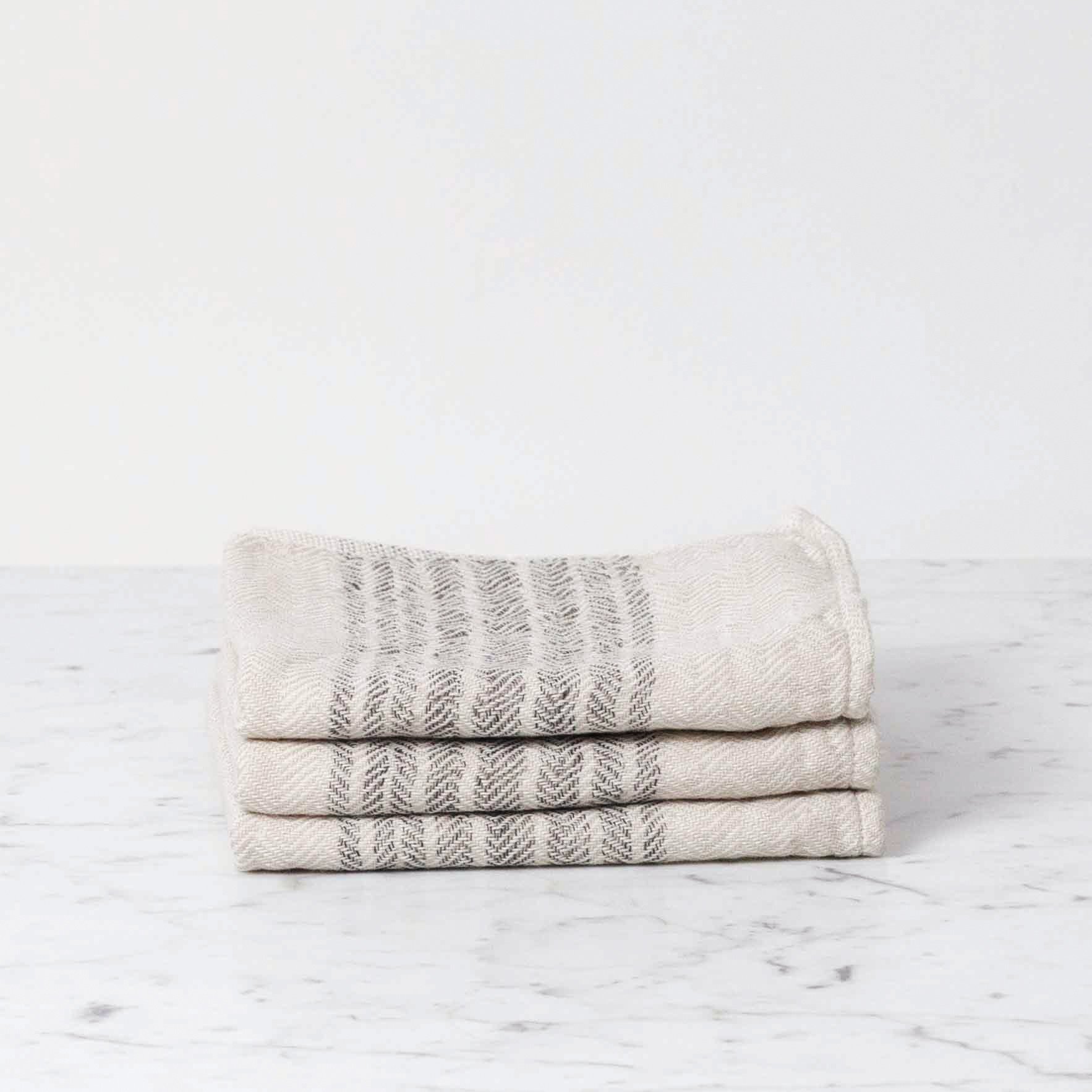 Japanese Lattice Waffle Towels - Brown - The Foundry Home Goods