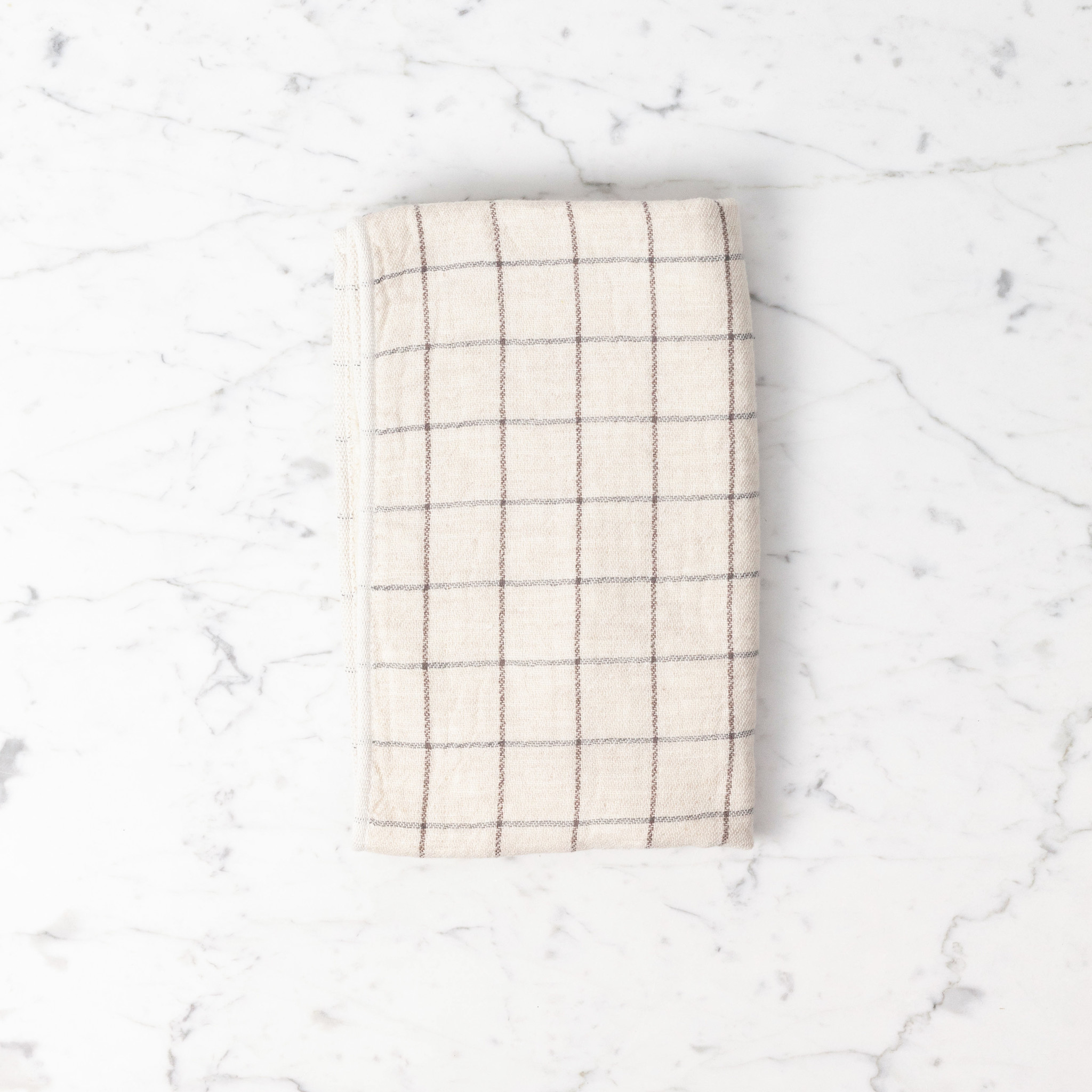 Mini Grid Black Hand Towel