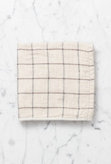 Japanese Grid Check Graph Towels - Earl Grey