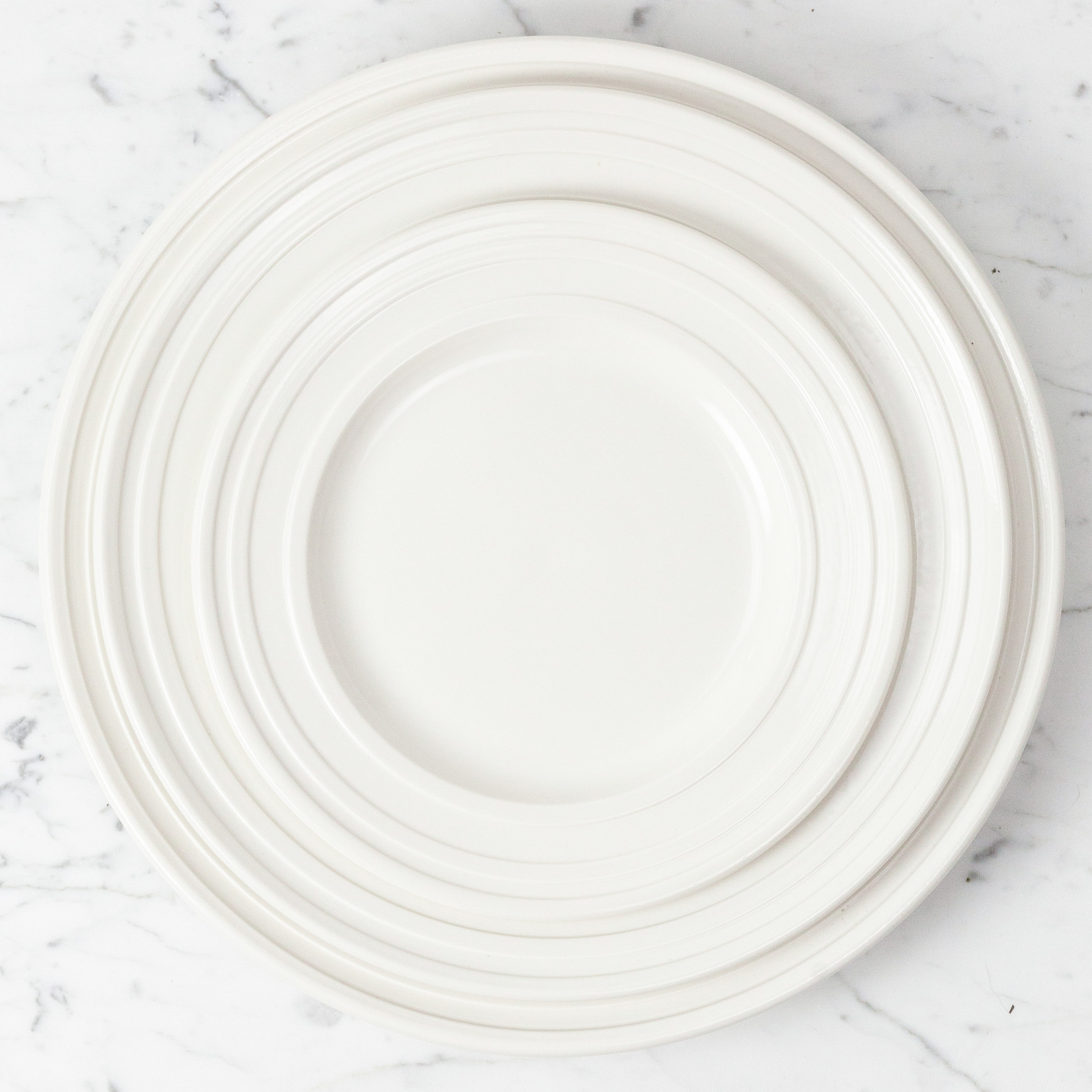 John Julian John Julian Porcelain Impressed Line Dinner Plate - 10.5"