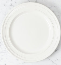 John Julian John Julian Plain Porcelain Large Dinner Plate - Impressed Line - 12"