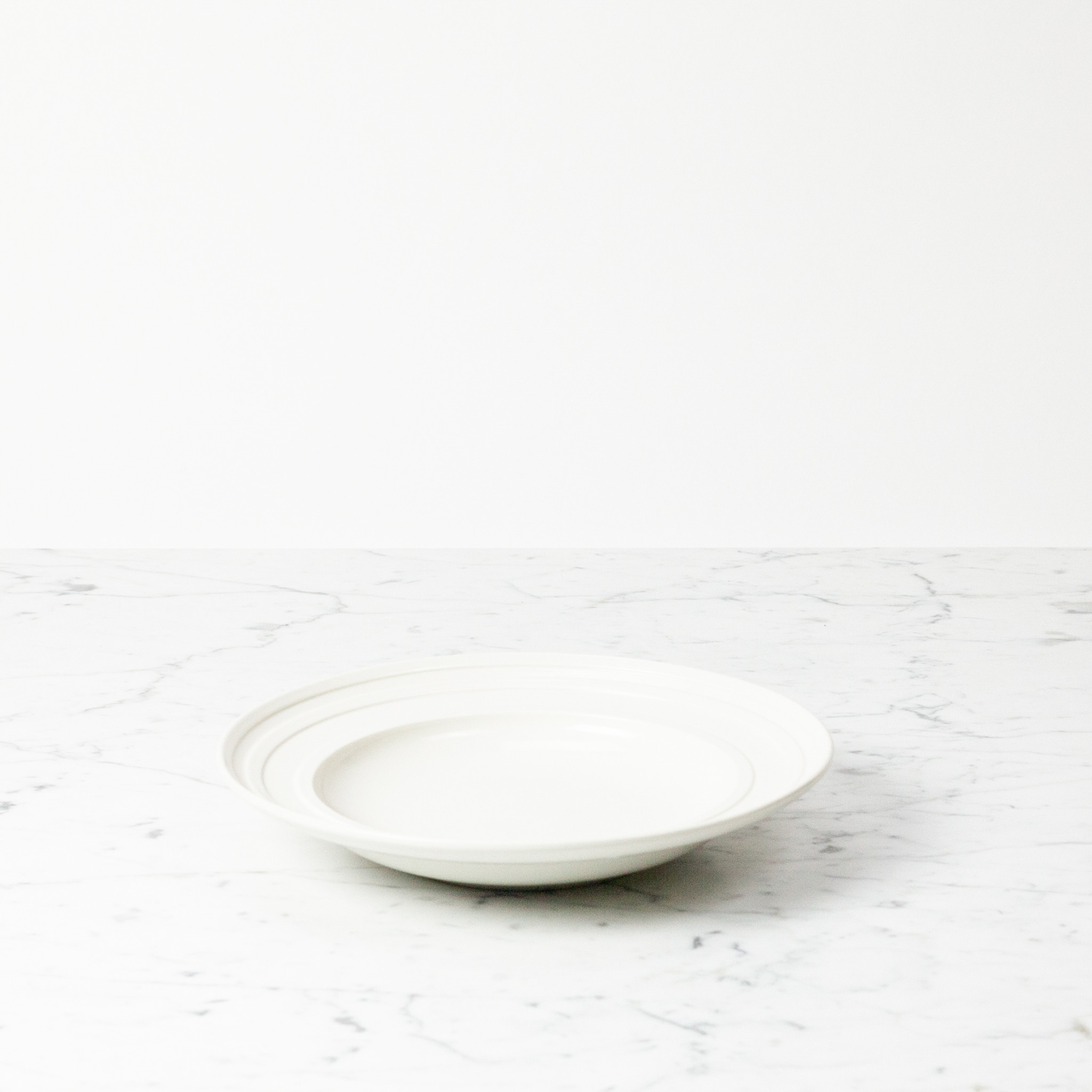 John Julian John Julian Porcelain Impressed Line Shallow Bowl - 9.75"