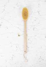 Beechwood Long Handle Bath Brush Oval With Handle - 20"