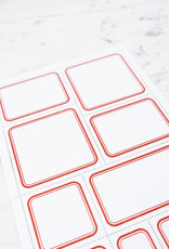 Portland Stamp Company Blank Perforated Stamp Label Sheet - Red - Round Corners