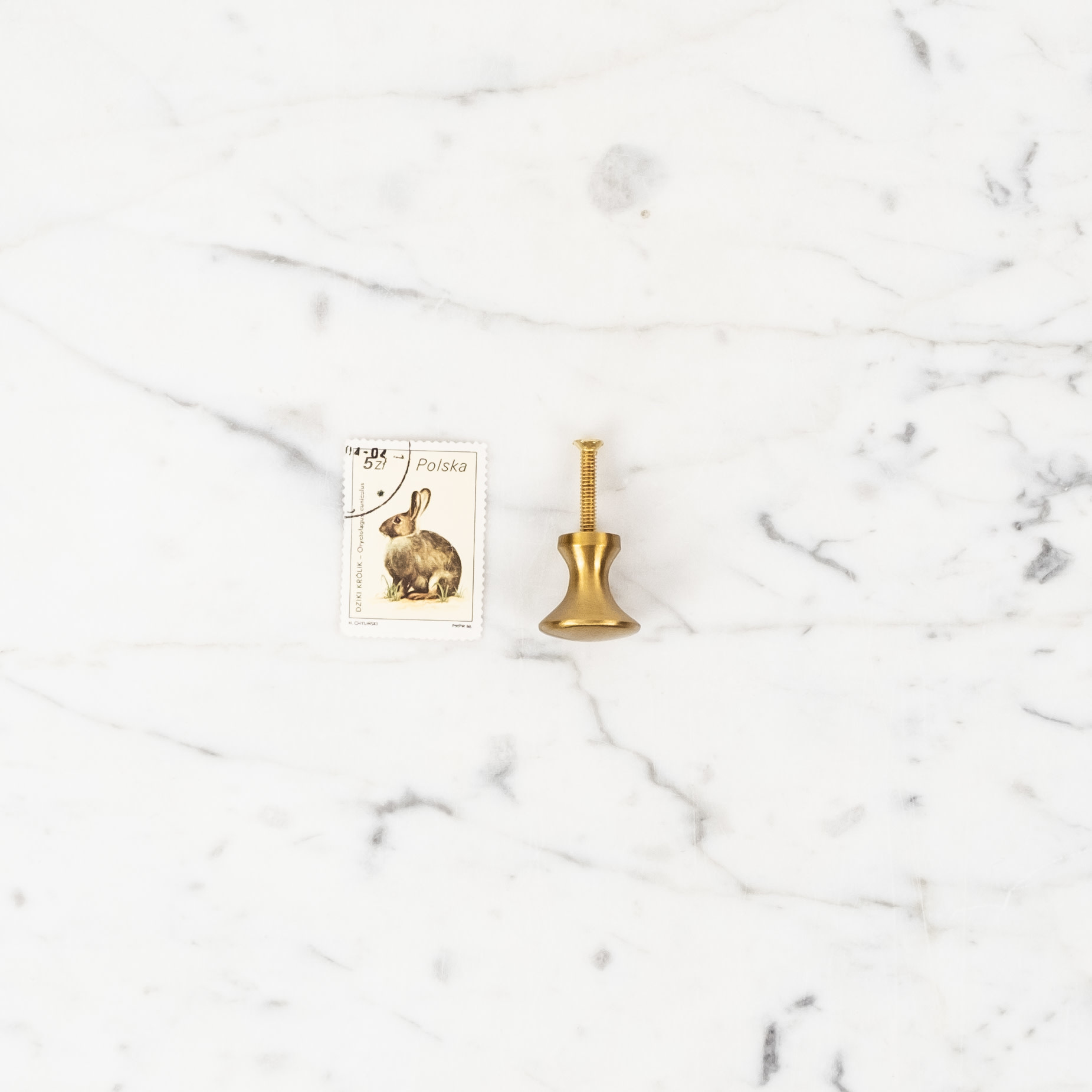 Brass Knob Drawer Pull - Small - 3/4"