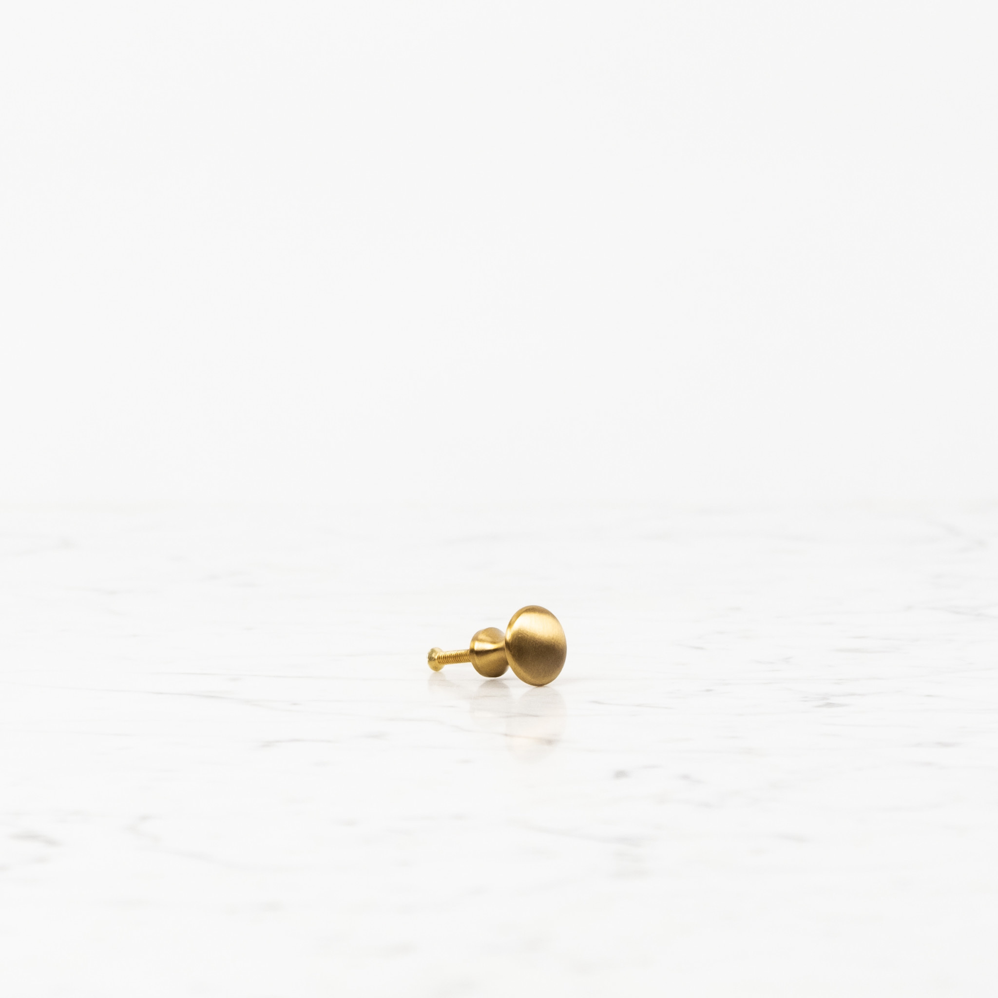 Brass Knob Drawer Pull - Small - 3/4"