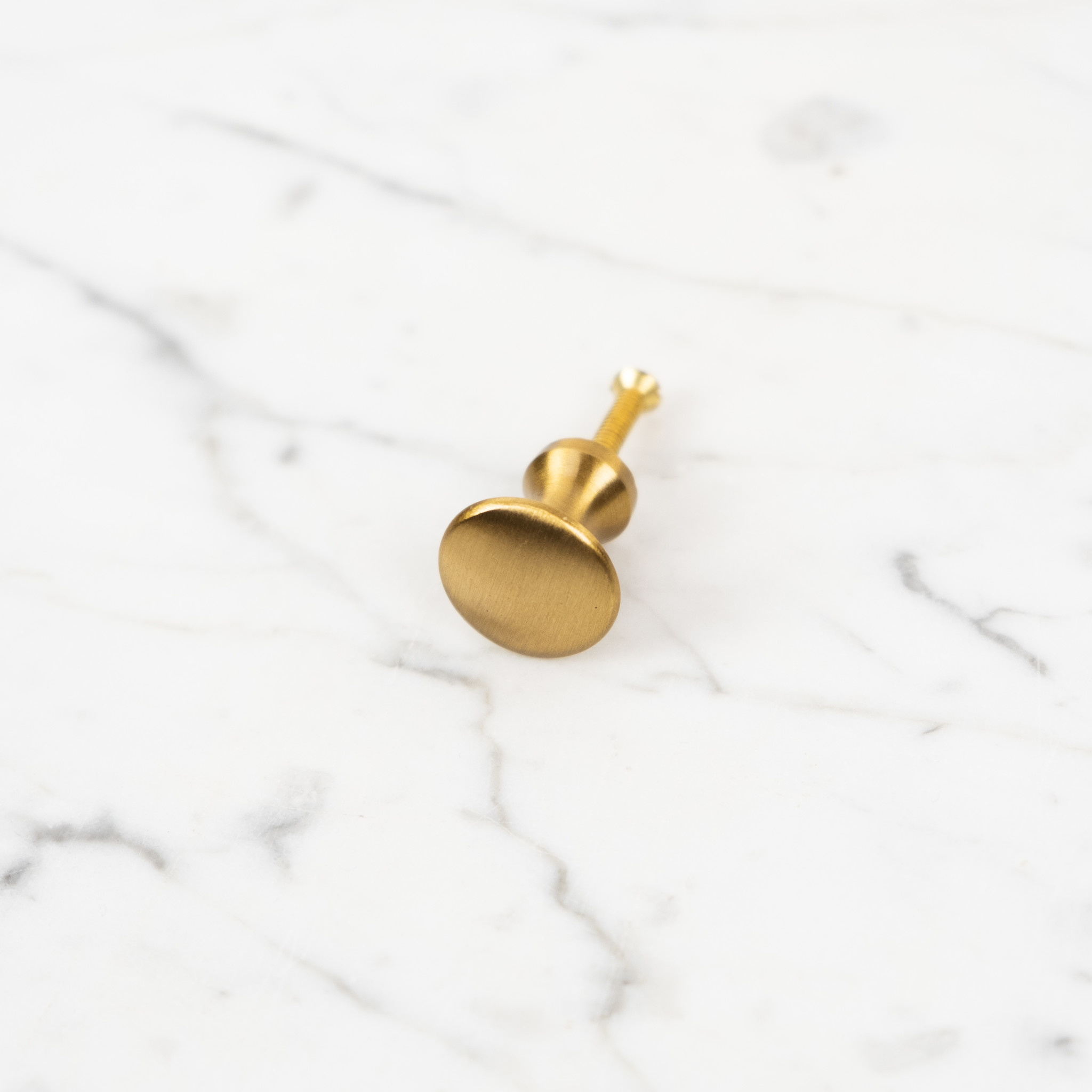 Brass Knob Drawer Pull - Small - 3/4"