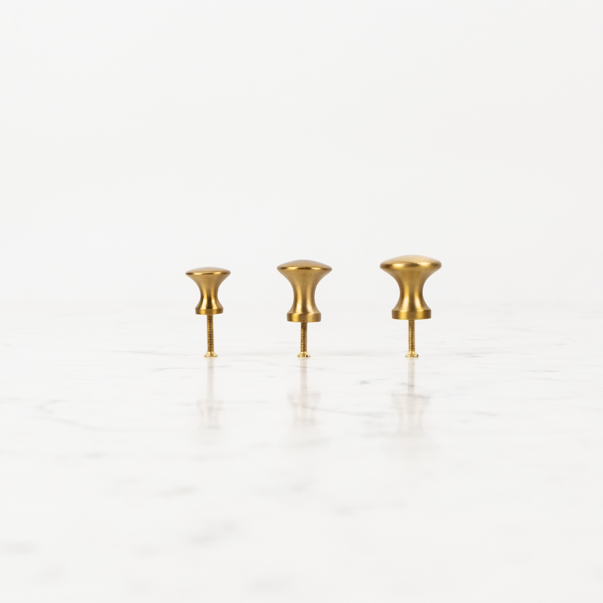 Brass Knob Drawer Pull - Small - 3/4"
