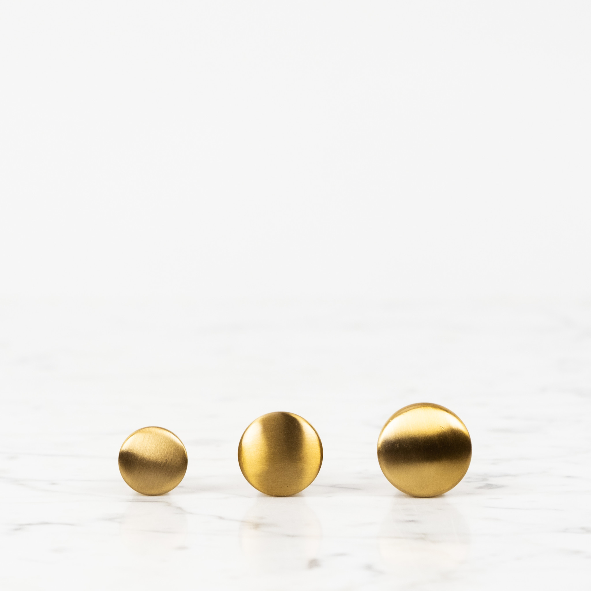 Brass Knob Drawer Pull - Small - 3/4"