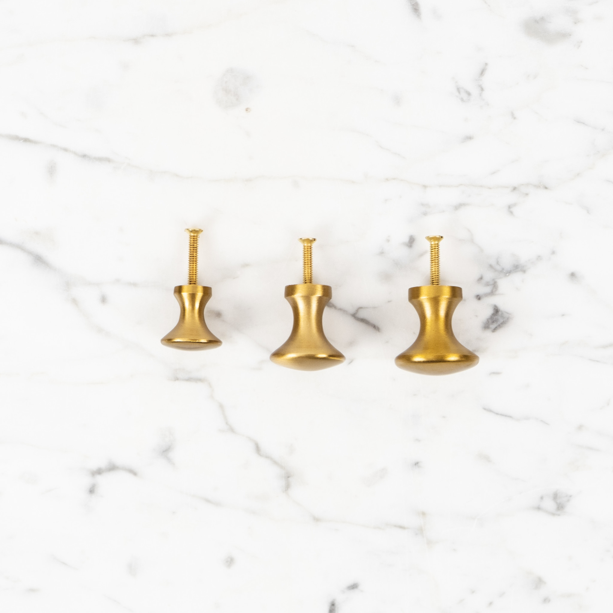 Brass Knob Drawer Pull - Small - 3/4"