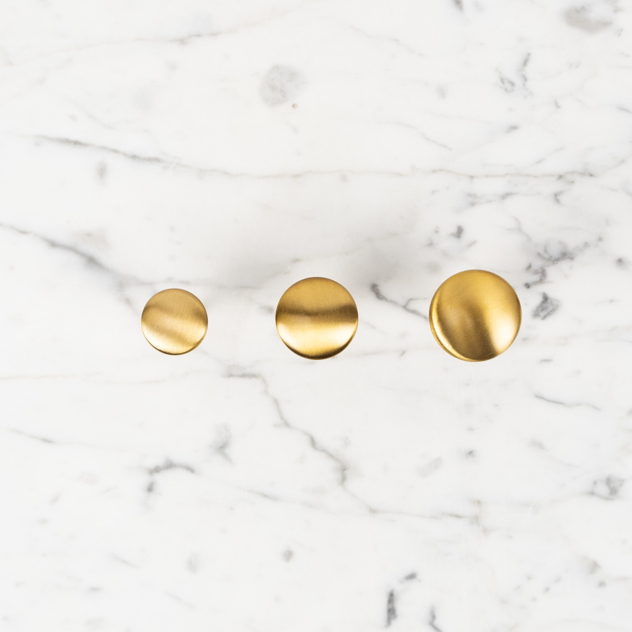 Brass Knob Drawer Pull - Small - 3/4"